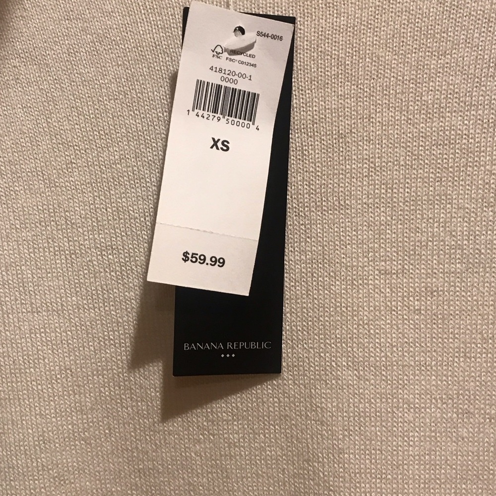 New XS Banana Republic Cream Crew Neck Sweater - Picture 4 of 8